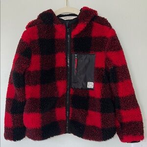 H&M Buffalo-check Teddy Lined Jacket Fleece Size 6X/7